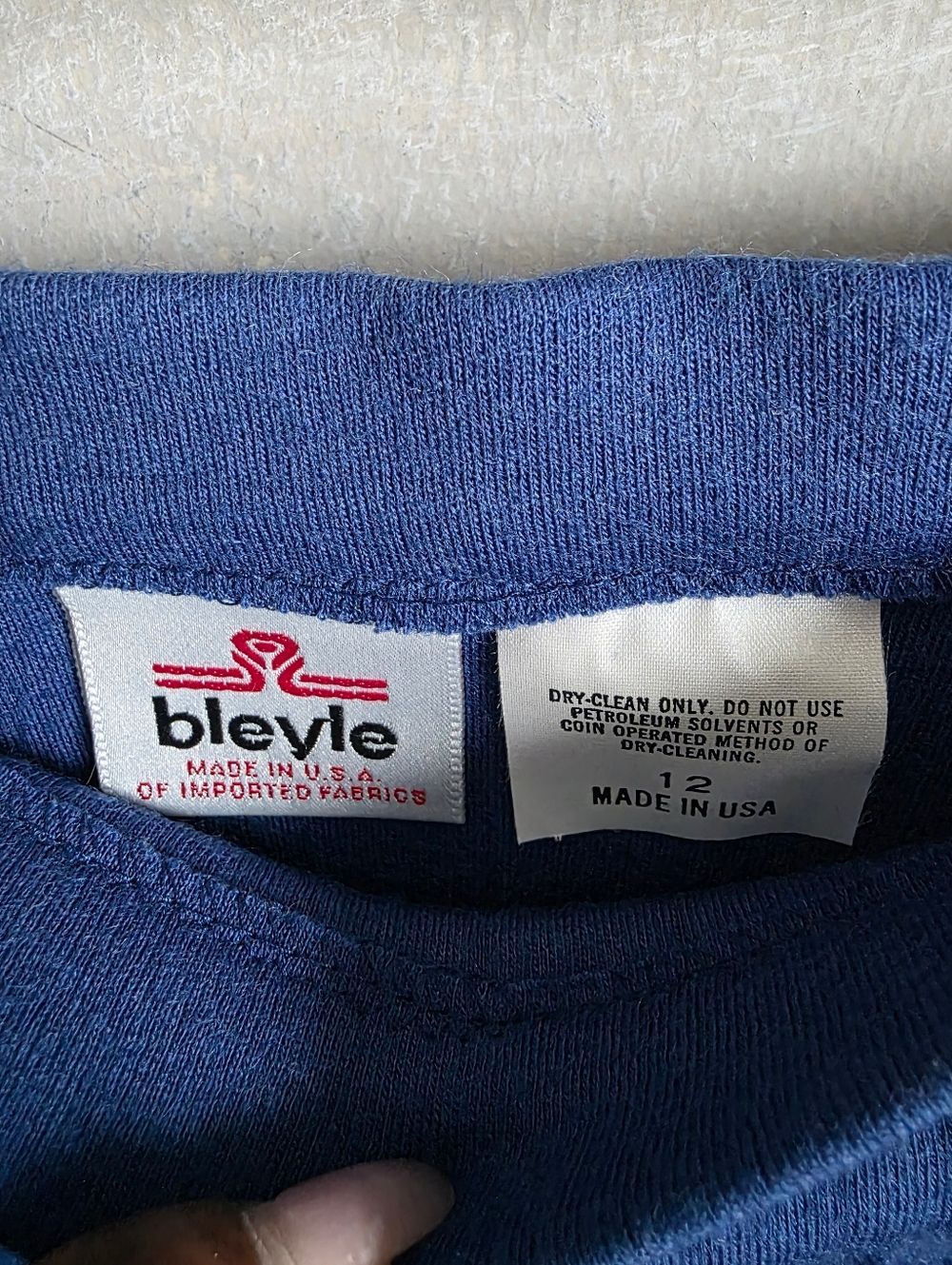 Vintage Black & Blue Virgin Wool Pleated Midi Skirt Womens 12 Set Of 2 Preppy - Picture 9 of 16